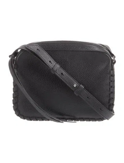 Pre-owned Allsaints Leather Crossbody Bag In Black