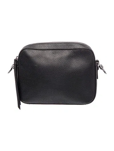 Pre-owned Allsaints Leather Crossbody Bag In Black