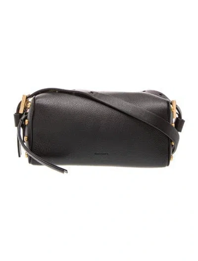 Pre-owned Allsaints Leather Crossbody Bag In Black