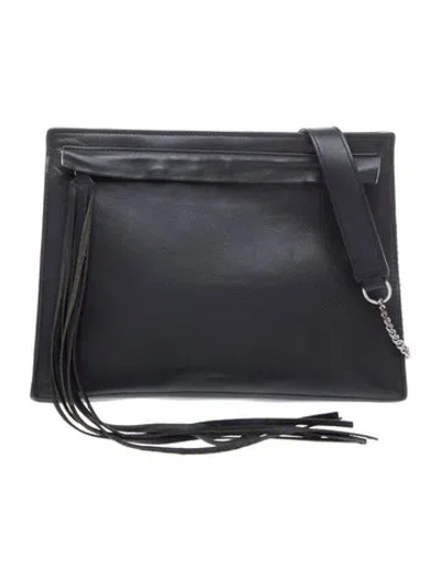 Pre-owned Allsaints Leather Crossbody Bag In Black