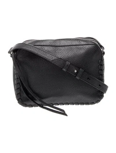 Pre-owned Allsaints Leather Crossbody Bag In Black