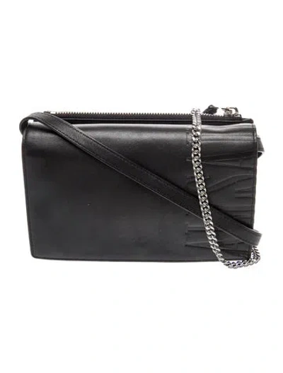 Pre-owned Allsaints Leather Crossbody Bag In Black