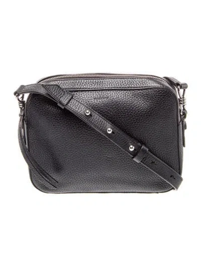 Pre-owned Allsaints Leather Crossbody Bag In Black