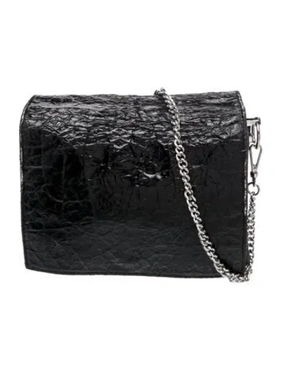 Pre-owned Allsaints Leather Crossbody Bag In Black