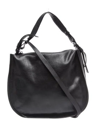 Pre-owned Allsaints Leather Crossbody Bag In Black