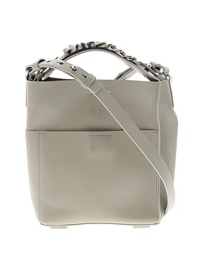 Pre-owned Allsaints Leather Crossbody Bag In Gray