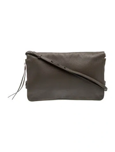 Pre-owned Allsaints Leather Crossbody Bag In Gray