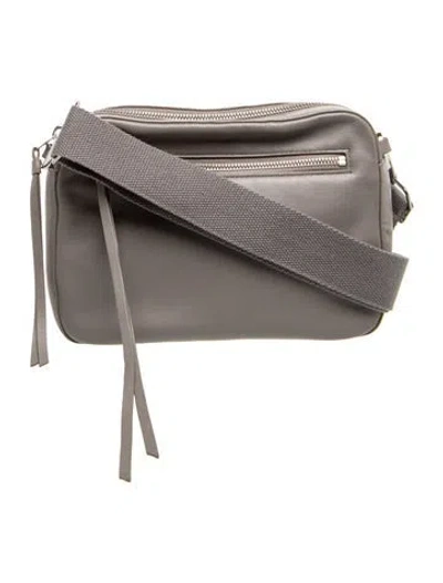 Pre-owned Allsaints Leather Crossbody Bag In Gray