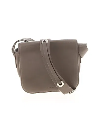 Pre-owned Allsaints Leather Crossbody Bag In Gray
