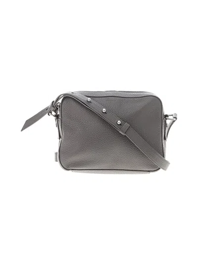 Pre-owned Allsaints Leather Crossbody Bag In Gray