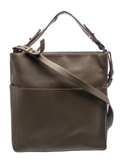 Pre-owned Allsaints Leather Crossbody Bag In Grey