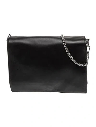 Pre-owned Allsaints Leather Crossbody Bag In Grey