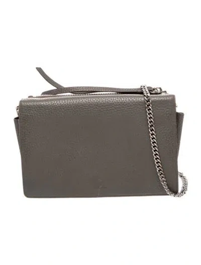 Pre-owned Allsaints Leather Crossbody Bag In Grey