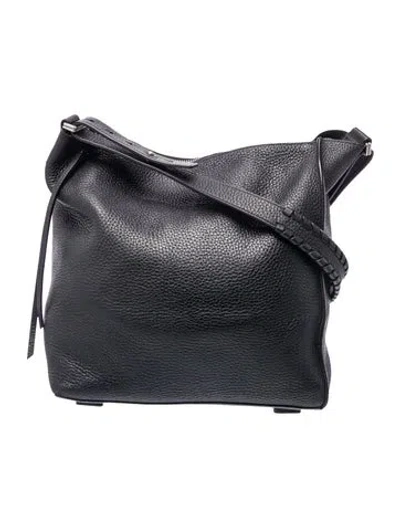 Pre-owned Allsaints Leather Crossbody Bag In Grey