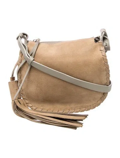 Pre-owned Allsaints Leather Crossbody Bag In Neutrals