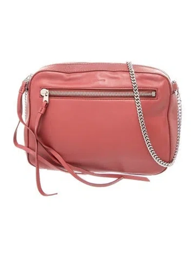 Pre-owned Allsaints Leather Crossbody Bag In Pink