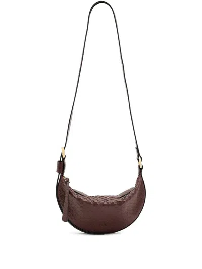 Allsaints Leather Crossbody Bag In Red