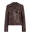 Allsaints Dalby Leather Moto Jacket In Multi