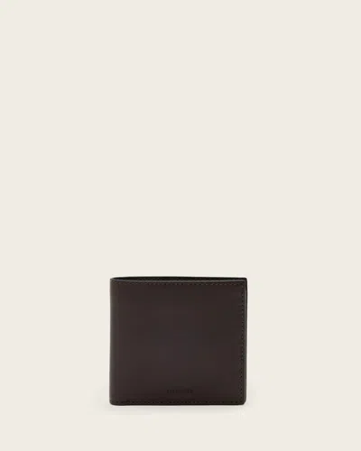 Allsaints Leather Delph Bi-fold Leather Wallet In Brown