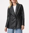 Allsaints Leather Deri Blazer In Black