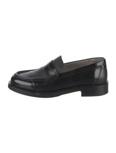 Pre-owned Allsaints Leather Dress Loafers In Black