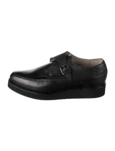Pre-owned Allsaints Leather Dress Loafers In Black