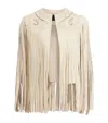 Allsaints Elias Astral Leather Tassel Gilet In White