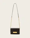 Allsaints Leather Etta Leather Clutch Bag In Brown