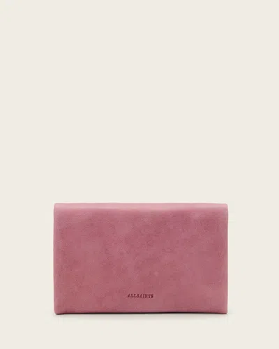 Allsaints Leather Harluna Leather Wallet In Pink
