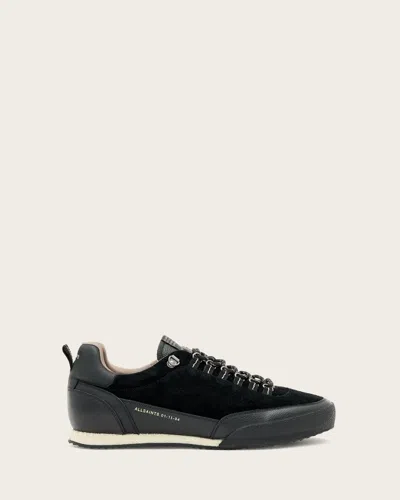 Allsaints Leather Harri Low Top Trainers In Black