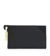 Allsaints Leather Hex Card Holder In Black