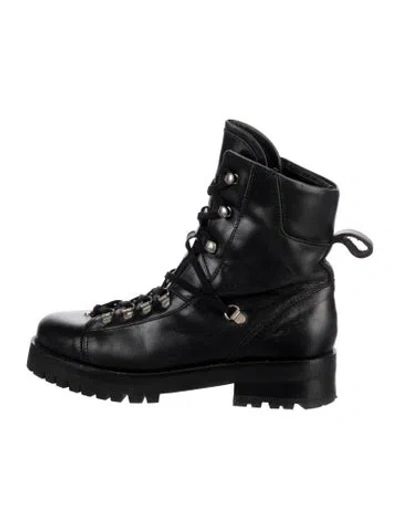 Pre-owned Allsaints Leather Hiking Boots In Black