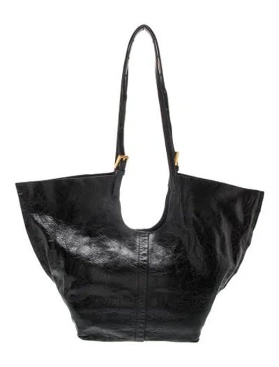 Pre-owned Allsaints Leather Hobo In Black