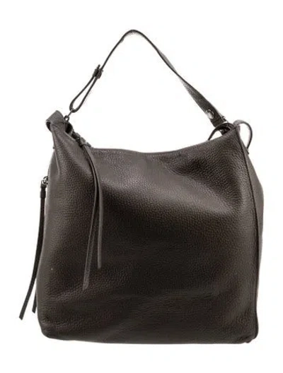 Pre-owned Allsaints Leather Hobo In Gray