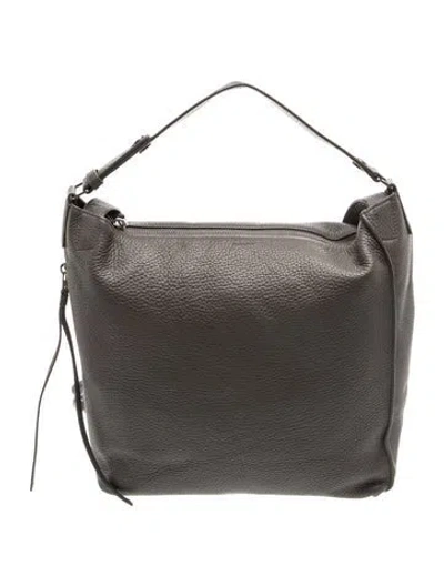 Pre-owned Allsaints Leather Hobo In Gray