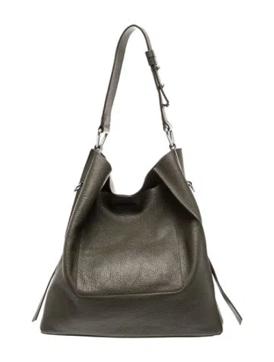 Pre-owned Allsaints Leather Hobo In Green