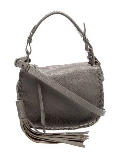 Pre-owned Allsaints Leather Hobo In Grey