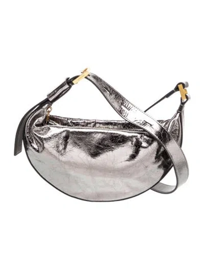 Pre-owned Allsaints Leather Hobo In Silver