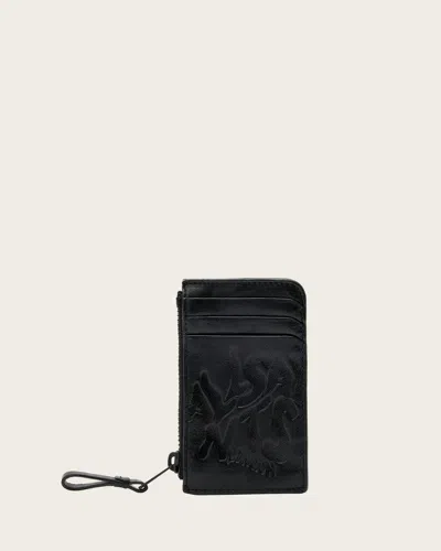 Allsaints Leather Isamu Orlando Leather Wallet In Black