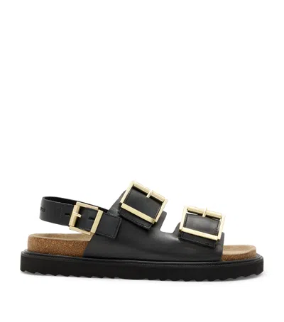 Allsaints Isla Buckle-detail Sandals In Black