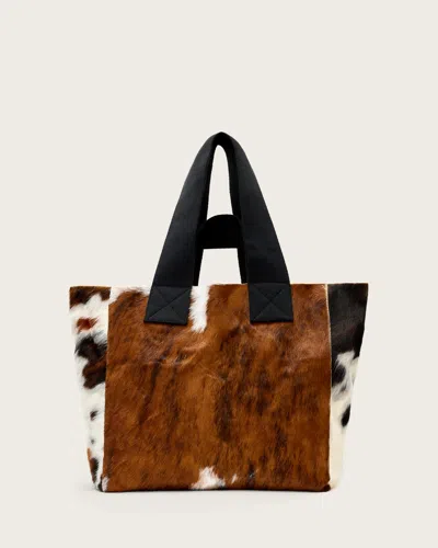 Allsaints Leather Izzy Cow Leather Tote Bag In Multi