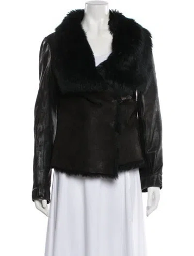 Pre-owned Allsaints Leather Jacket In Black