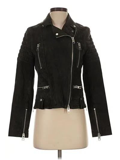 Pre-owned Allsaints Leather Jacket In Black