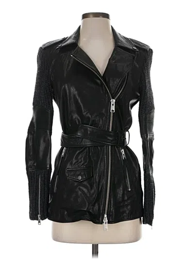 Pre-owned Allsaints Leather Jacket In Black