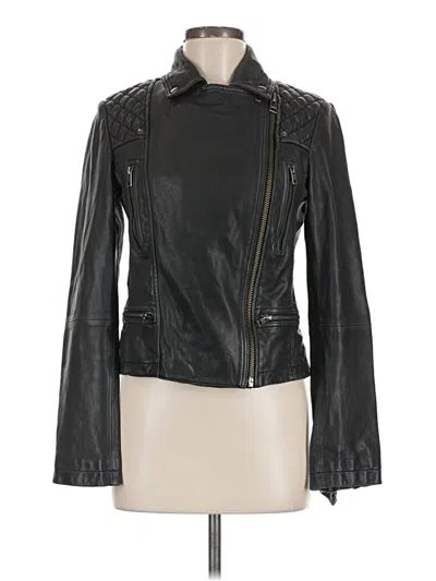 Pre-owned Allsaints Leather Jacket In Black