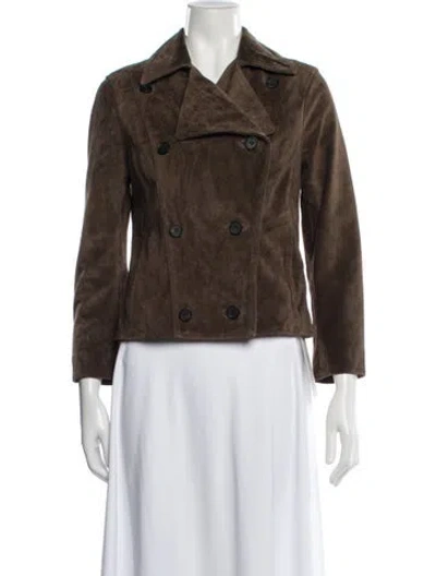 Pre-owned Allsaints Leather Jacket In Brown