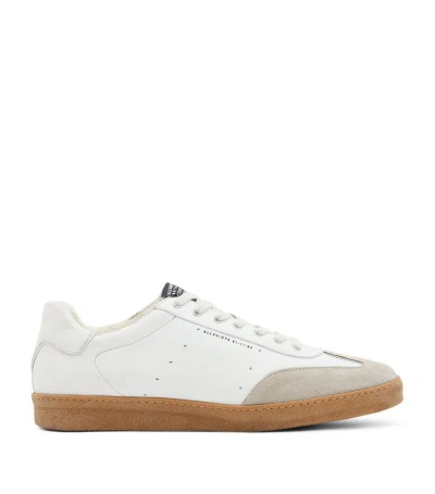 Allsaints Leather Leo Low-top Trainers In Multi