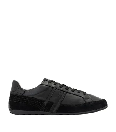 Allsaints Leather Liam Trainers In Black