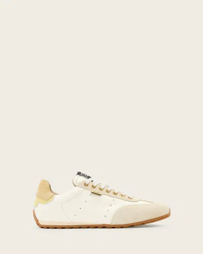 Allsaints Leather Liam Suede Trainers In Multi
