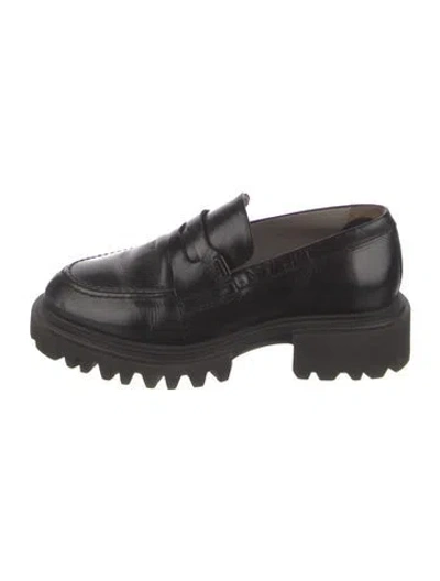 Pre-owned Allsaints Leather Loafers In Black